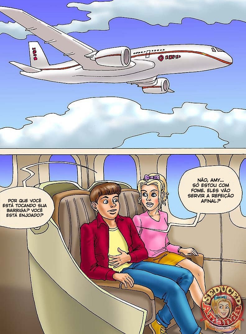 Quadrinho Comics incesto – Amanda Putaria no avião