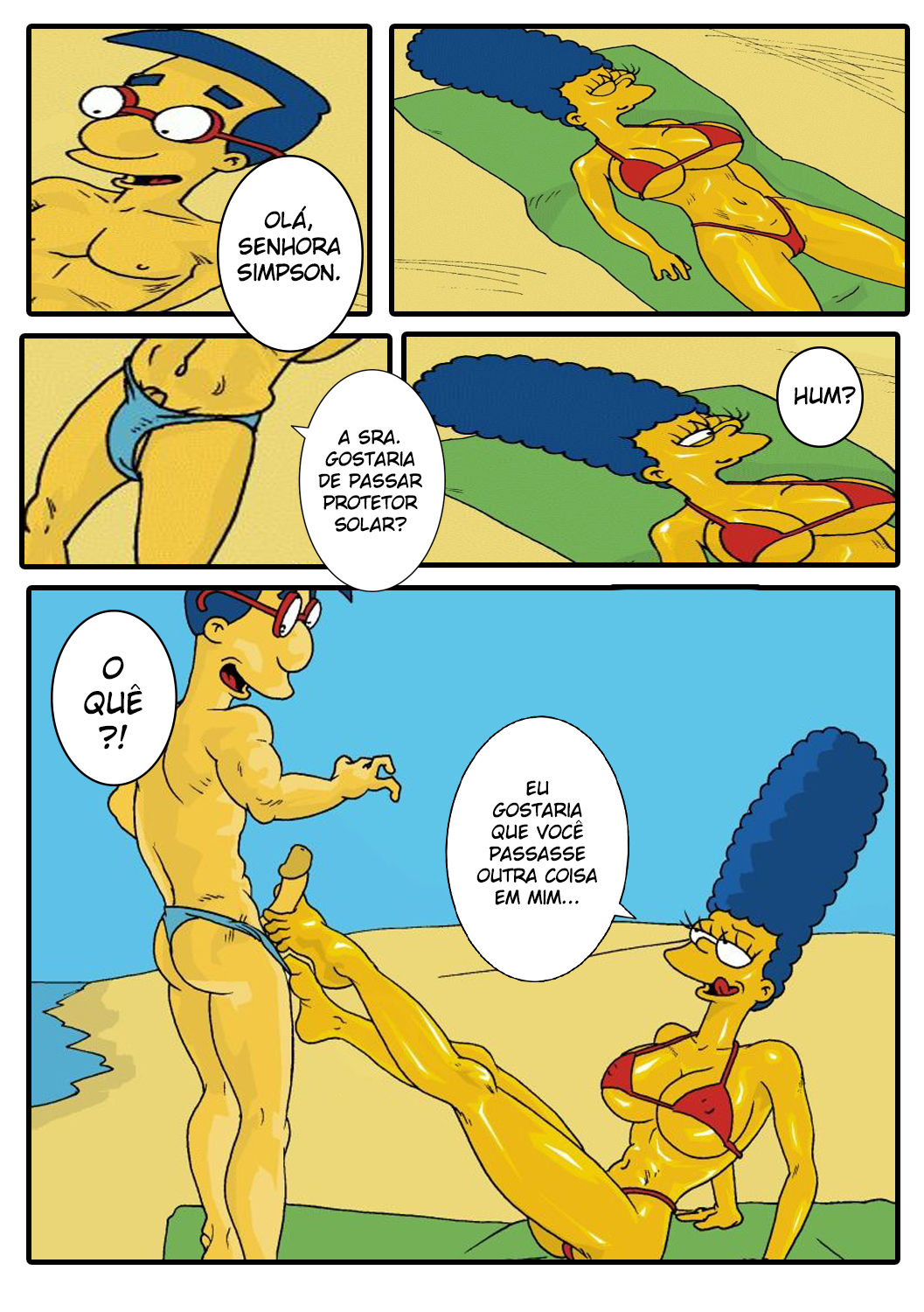 Milhouse fudendo Marge Simpson